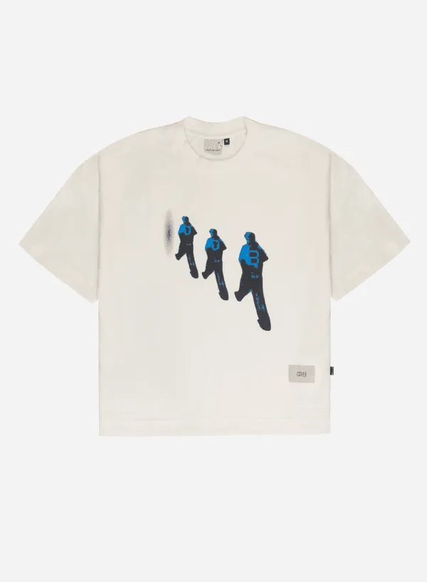 Camiseta boxy Out Of Box portal - Off white
