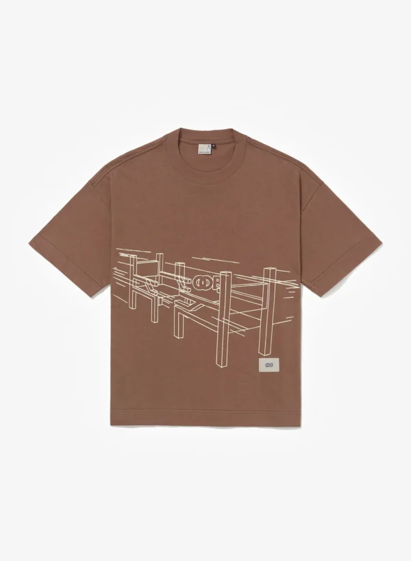 Camiseta Boxy Out Of Box Design - Argila