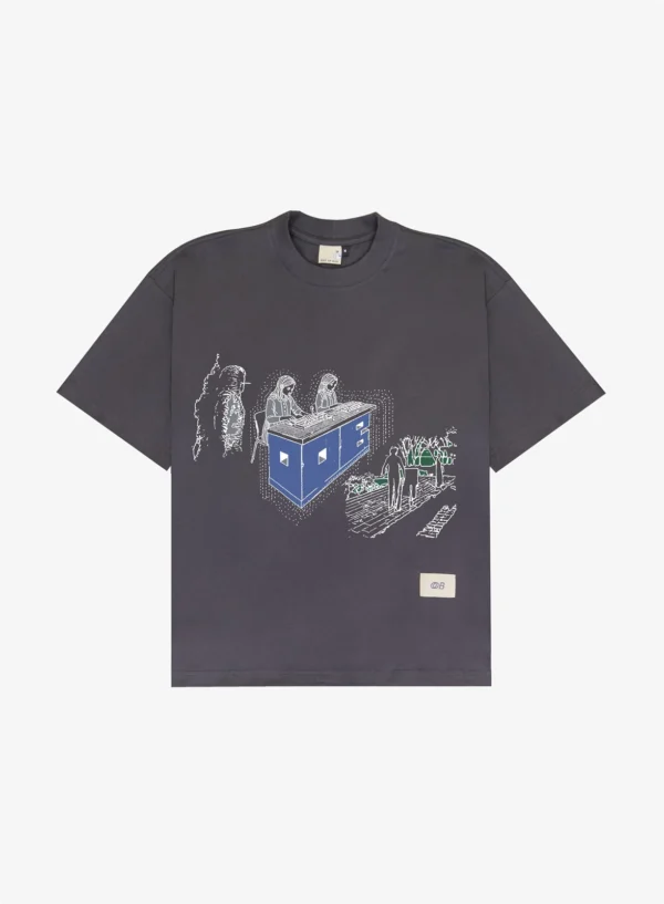 Camiseta boxy Out Of Box Producer - Cinza