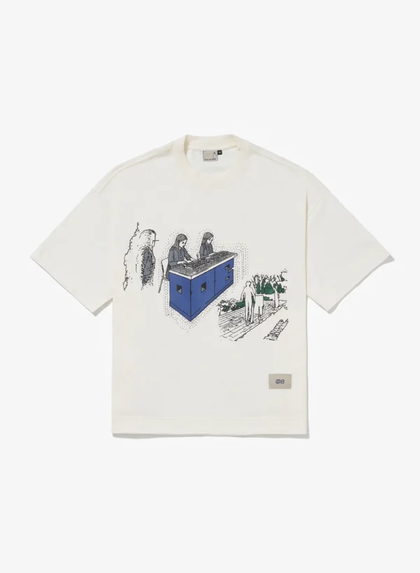 Camiseta boxy Out Of Box Producer - off white