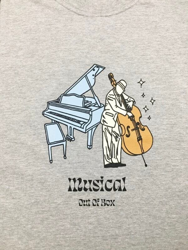Alternative view of Camiseta musical V1 - Cinza